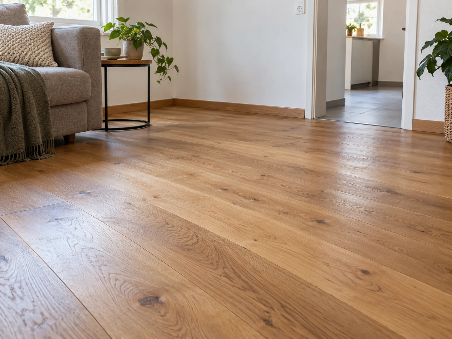 Wohnraums mit Bodenbelag