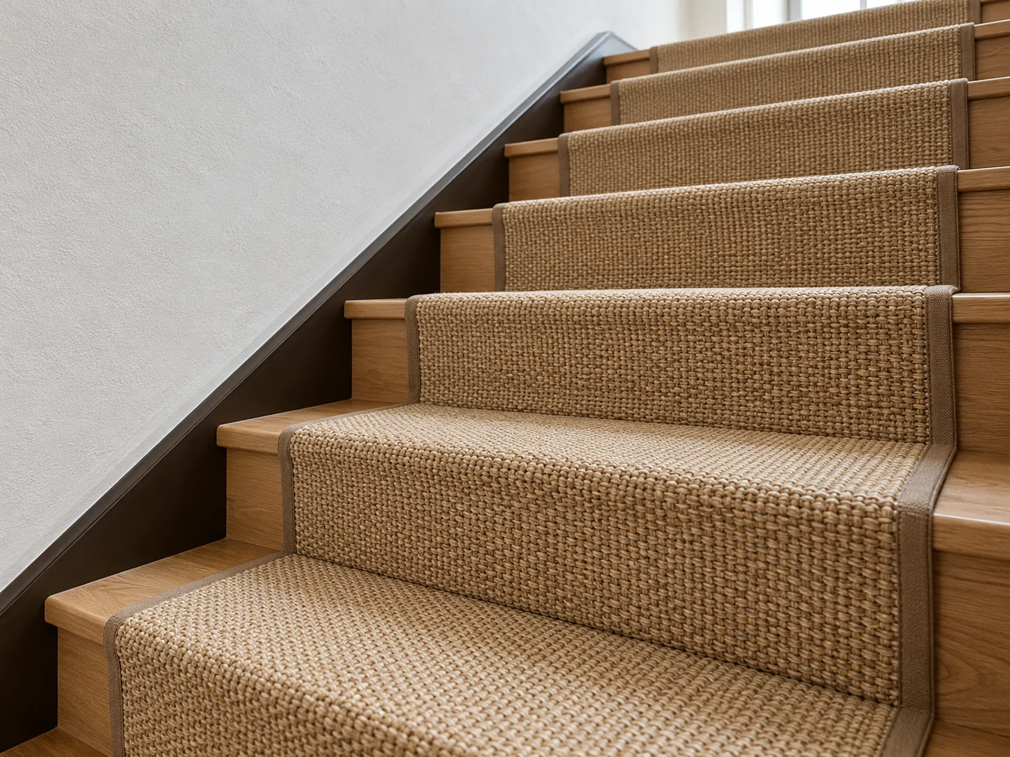 mit Sisal belegten Treppe